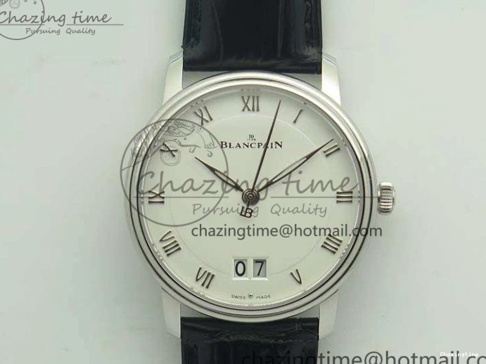 0212 SportInspired Villeret 6669 SS HG 1:1 Best Edition White Dial On Leather Strap V 8099